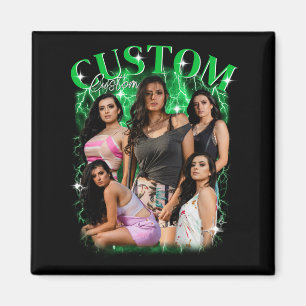 Aimant T-shirt Bootleg J'aime mon cœur de petite amie cha