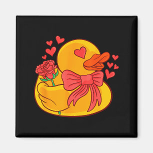 Aimant T Shirt Canard en Caoutchouc Saint Valentin Canard