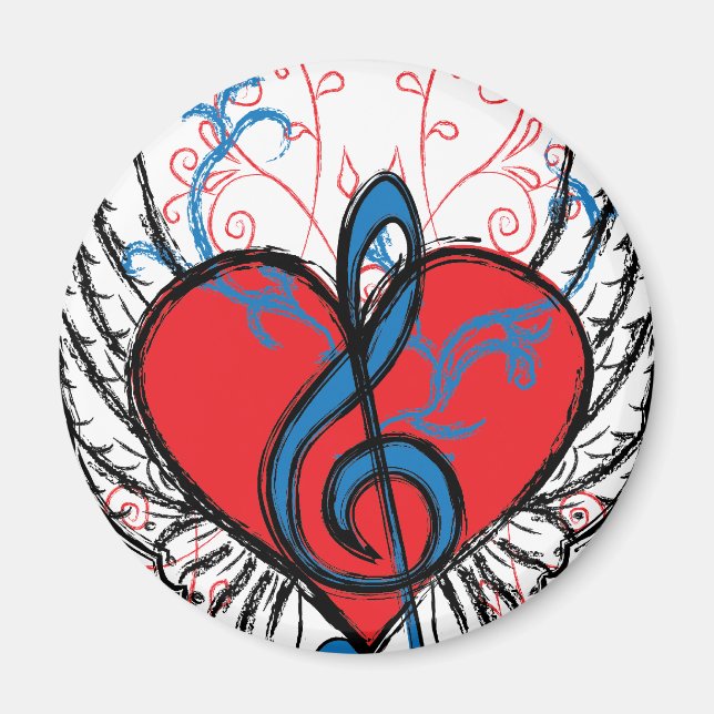 Aimant t-shirt de musique (Devant)