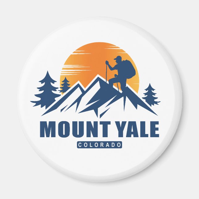 Aimant T-shirt de randonnée du Mont Yale (Devant)