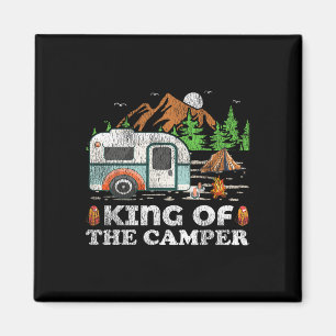 Aimant T-shirt drôle de camping Roi du campeur