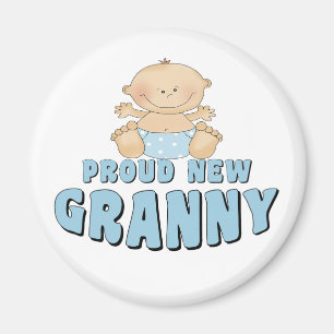 Aimant T-shirt fière nouvelle grand-mère