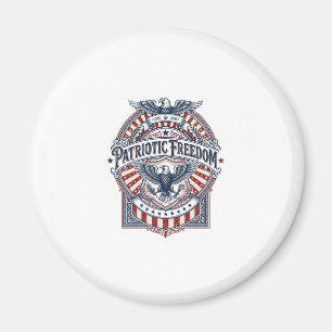 Aimant T-Shirt Graphique Vectoriel USA Foi Patriotique Av
