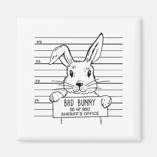 Aimant T Shirt Lapin Drôle Mignon Pâques Joyeux