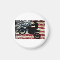 T-Shirt Motocross Drapeau USA Moto Cross American 