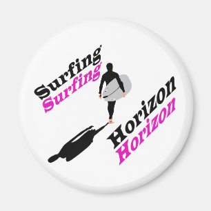 Aimant T-shirt pour l'horizon de surf