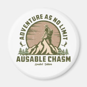 Aimant T-shirt Randonnée de Chasme Ausable Retro