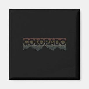 Aimant T-shirt rétro Colorado Rocky Mountains Ski Camping