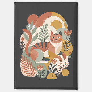 Aimant T-Shirt Rétro Floral Boho Art