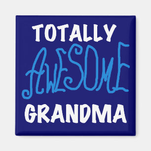 Aimant T-shirts bleus et cadeaux de grand-maman