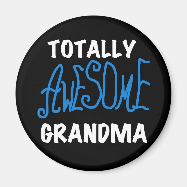 Aimant T-shirts bleus et cadeaux de grand-maman (Devant)