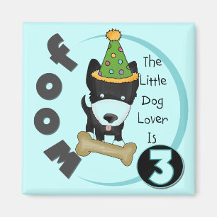 Aimant T-shirts et cadeaux Amoureux de les chiens 3e anni