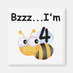 Aimant T-shirts et cadeaux Buzz Bumblebee 4e anniversaire
