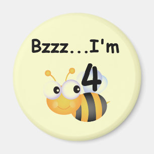 Aimant T-shirts et cadeaux Buzz Bumblebee 4e anniversaire