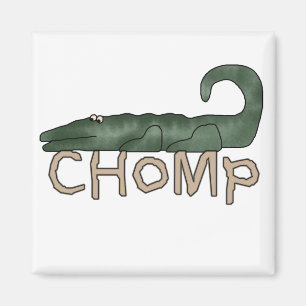 Aimant T-shirts et cadeaux d'alligator de mastication bru