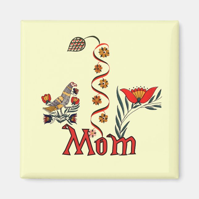 Aimant T-shirts et cadeaux de Folkart Mom (Devant)