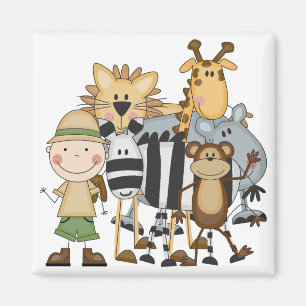 Aimant T-shirts et cadeaux de garçon de safari