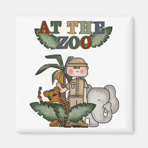 Aimant T-shirts et cadeaux de gardien de zoo de garçon
