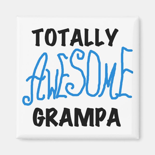 Aimant T-shirts et cadeaux de Grampa bleu absolument géni (Devant)
