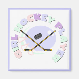 Aimant T-shirts et cadeaux de joueur de hockey de fille