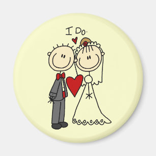 Aimant T-shirts et cadeaux de mariage Couple I Do