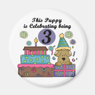 Aimant T-shirts et cadeaux de marionnettes 3e anniversair