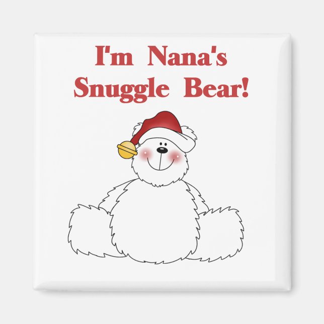 Aimant T-shirts et cadeaux de Nana's Snuggle Bear (Devant)