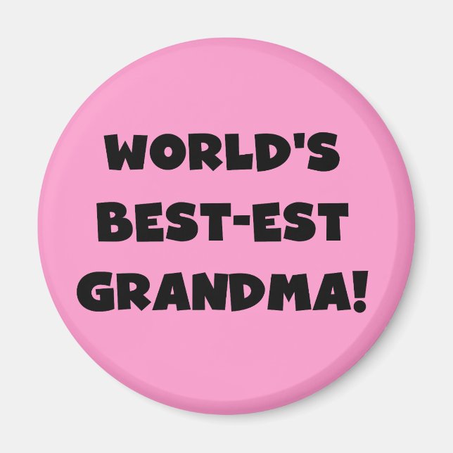 Aimant T-shirts et cadeaux de noir de grand-maman du (Devant)
