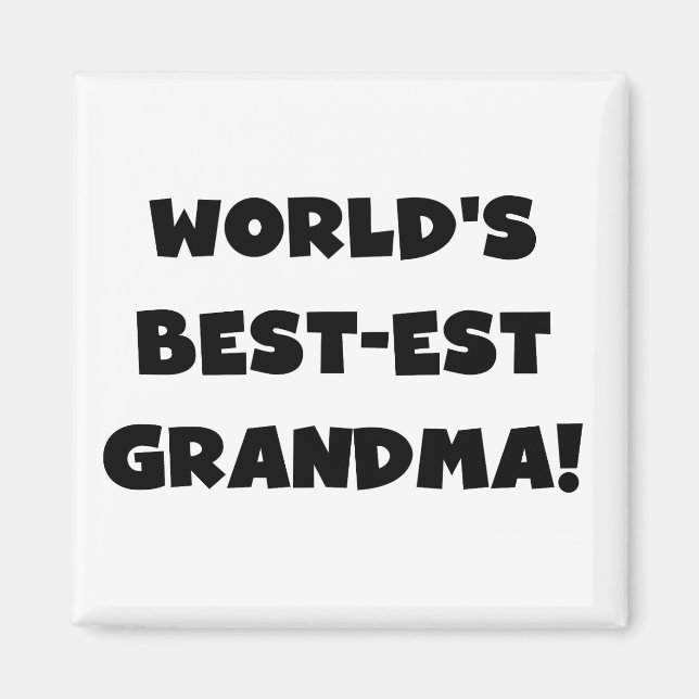 Aimant T-shirts et cadeaux de noir de grand-maman du (Devant)