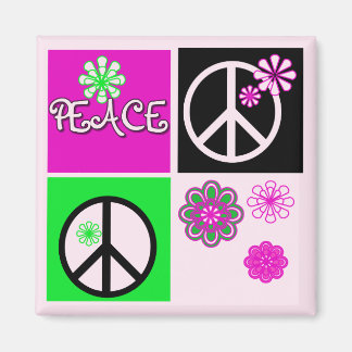 Aimant T-shirts et cadeaux de paix Hot Colours
