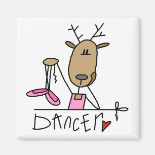 Aimant T-shirts et cadeaux de renne de danseur