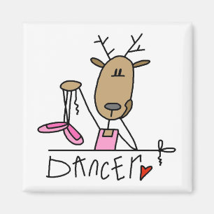 Aimant T-shirts et cadeaux de renne de danseur