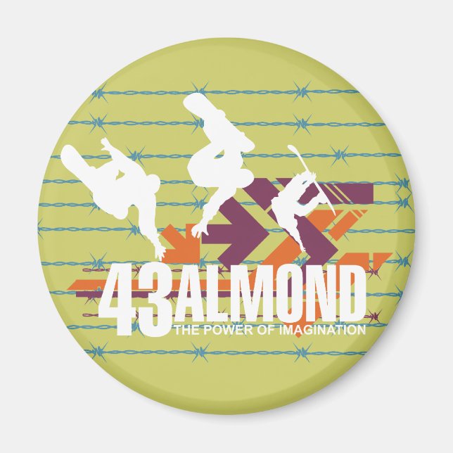 Aimant T-shirts et cadeaux de snowboard (Devant)