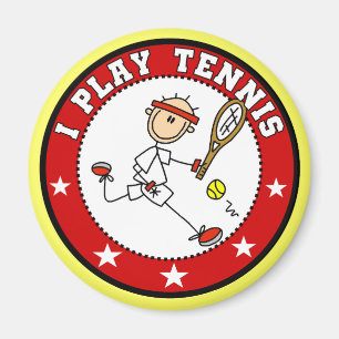Aimant T-shirts et cadeaux de tennis de jeu d'I des