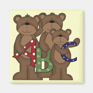 Aimant T-shirts et cadeaux d'ours d'ABC