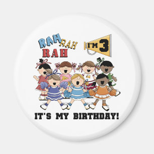 Aimant T-shirts et cadeaux du 3e anniversaire