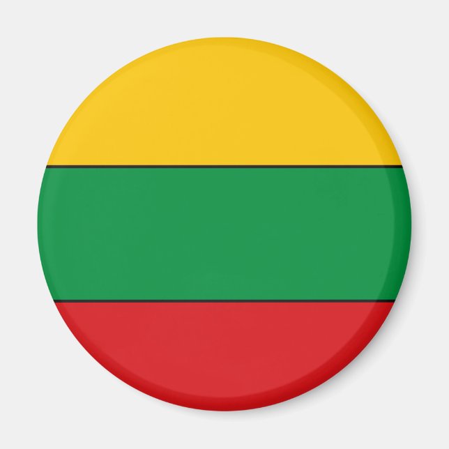 Aimant T-shirts et cadeaux du Drapeau lituanien (Devant)