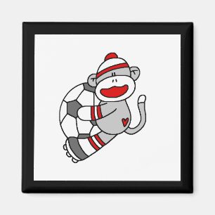 Aimant T-shirts et cadeaux du football de singe de