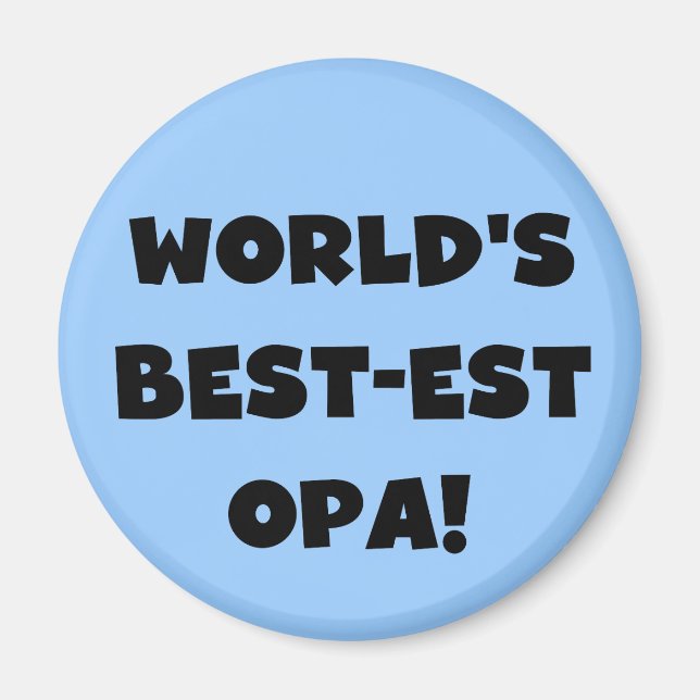 Aimant T-shirts et cadeaux du meilleur opa Black Text au  (Devant)