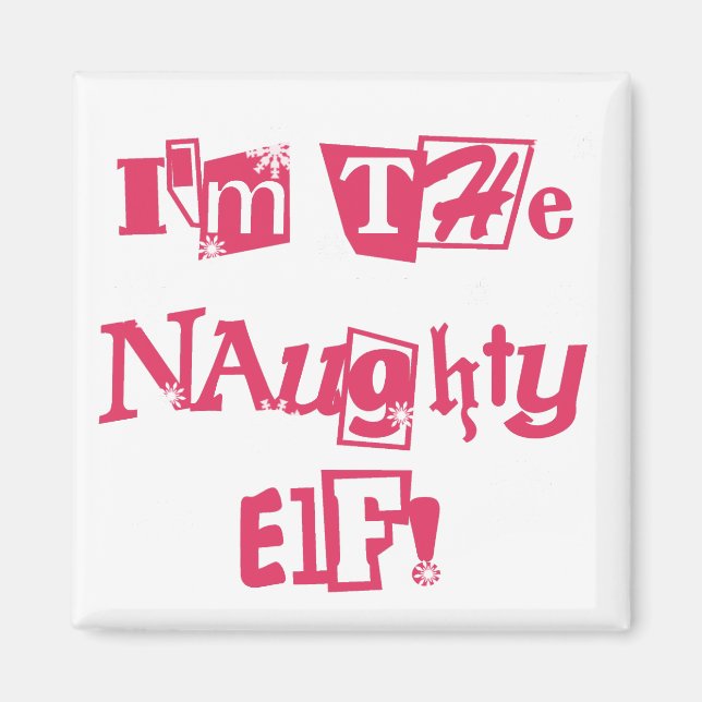 Aimant T-shirts et cadeaux Elf coquins (Devant)