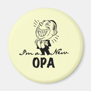 Aimant T-shirts et cadeaux en nouvel opa souriants