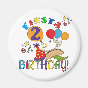 Aimant T-shirts et cadeaux Fiesta 2e anniversaire