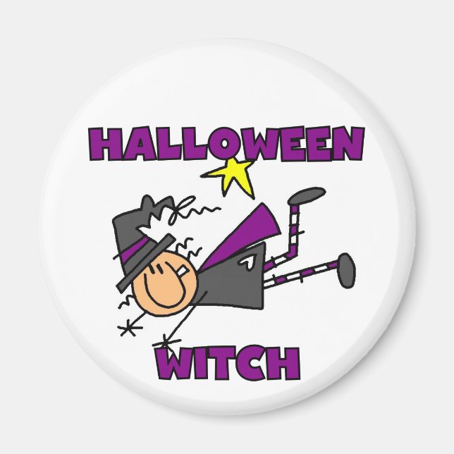 Aimant T-shirts et cadeaux Halloween Witch (Devant)