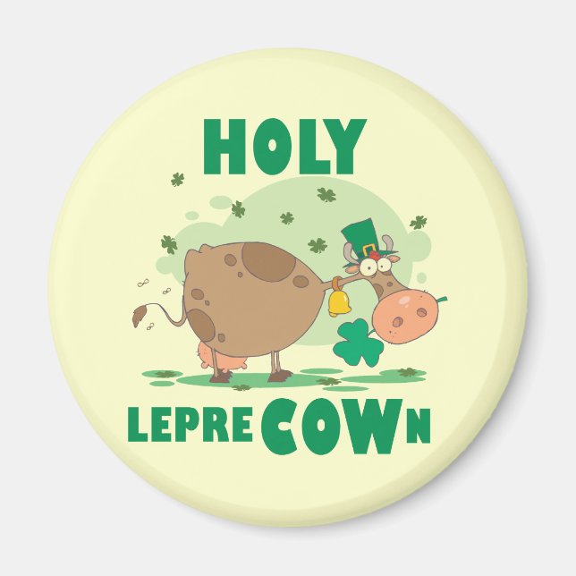 Aimant T-shirts et cadeaux HOLY LepreCOWn (Devant)