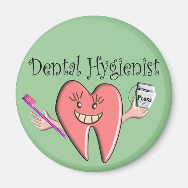 Aimant T-shirts et cadeaux hygiéniques dentaires (Devant)
