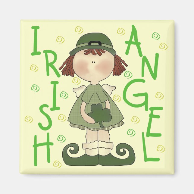 Aimant T-shirts et cadeaux irlandais Angel (Devant)