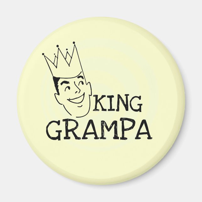 Aimant T-shirts et cadeaux King Grampa (Devant)