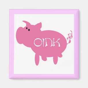 Aimant T-shirts et cadeaux krouik-krouik roses de porc