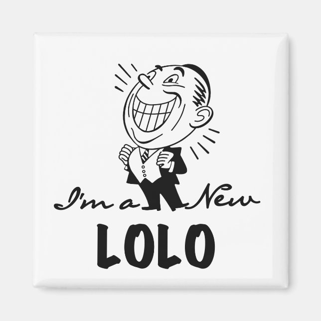 Aimant T-shirts et cadeaux Lolo neufs souriants (Devant)