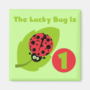 Aimant T-shirts et cadeaux Lucky Bug 1er anniversaire